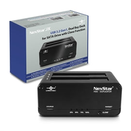 Vantec NST-D258S3-BK NexStarJX USB3.2 Gen1 Dual Bay Dock f SATA w Clone Function