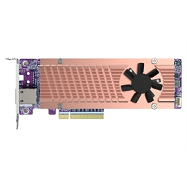 QNAP AC QM2-2P410G1T Dual M.2 2280 PCIe 4.0 NVMe SSD 1xPT 10GbE expansion card