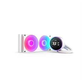 NZXT Fan RL-KR24E-W2 RAKEN ELITE RGB 240 AIO LIQUID COOLER 240MM WHITE Retail