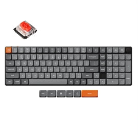 Keychron KB K17M-H1 K17 Max Swappable Gateron RGB Backlight Red Switch Retail