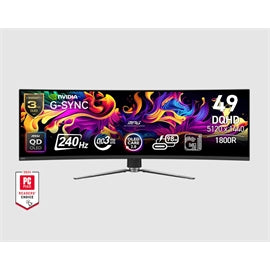 MSI MN MPG 491CQPX QD-OLED 49 QD-OLED 5120x1440 32:9 0.03ms 240Hz 2xHDMI DP