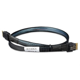 ICY DOCK CB MB323L-B 0.5M SlimSAS 4i SFF-8654 to SlimSAS 4i SFF-8654 Cable
