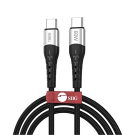 SIIG CB CB-TC0N11-S1 USB-C to USB-C 60W Charging and Sync 6ft Cable Bulk