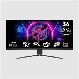 MSI MN MPG 346CQRF X24 34 Rapid VA 3440x1440 21:9 0.5ms 240Hz DP 2x2HDMI