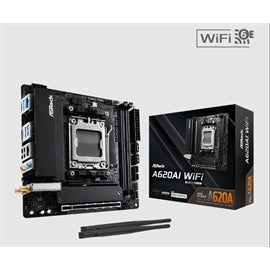 ASRock MB A620AI WiFi AMD A620A AM5 Max.128GB DDR5 Mini-ITX Retail