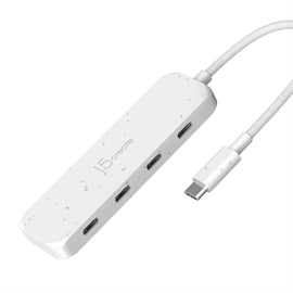 j5create Accessory JCH345EW USB-C to 4-Port Type-C Gen2 Hub Pure White Retail