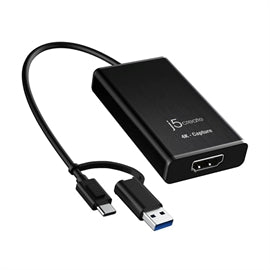 j5create Accessory JVA11 4K HDMI Capture Adapter HDMI to USB-C3.2 Retail