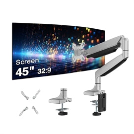 SIIG AC CE-MT5B11-S1 Single 45 inch Monitor Arm Mount 26.4 lbs gray Retail