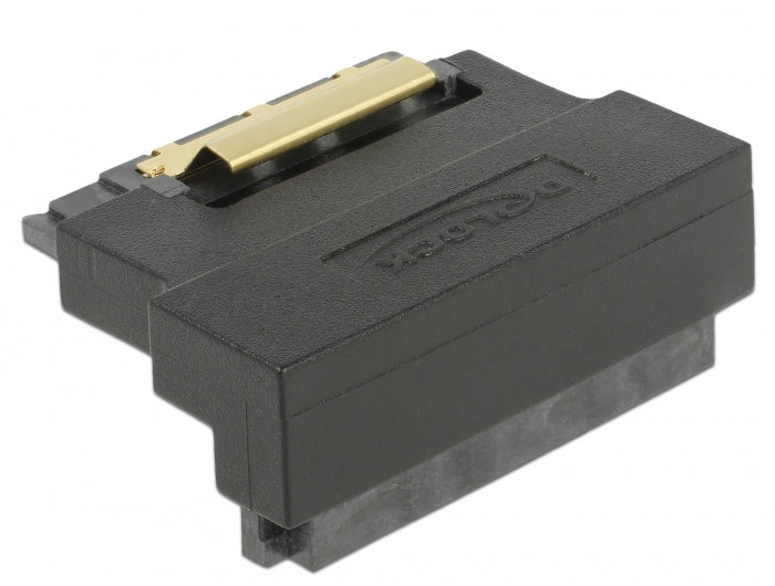 Delock 63943 Adapter Sata 22 Pin Receptacle With Latch To Plug - Angled Down