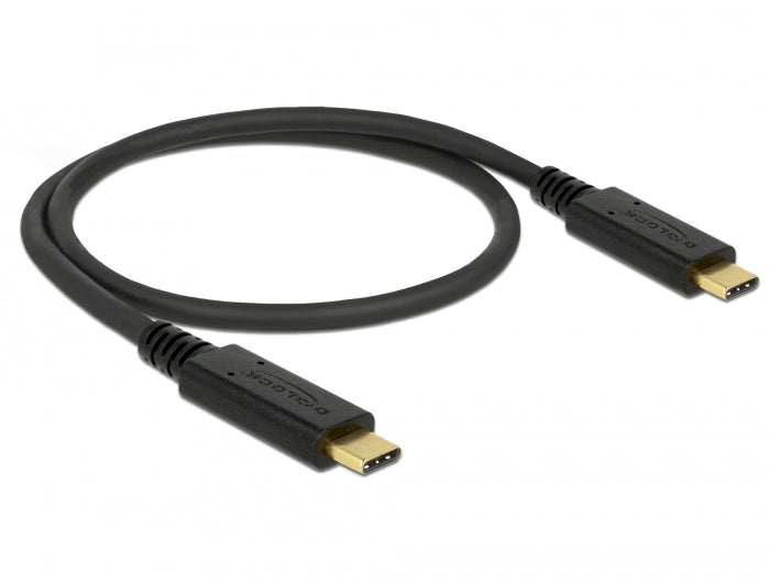 Delock 83043 Usb 2.0 Cable Type-C To Type-C 0.5 M Pd 5 A E-Marker