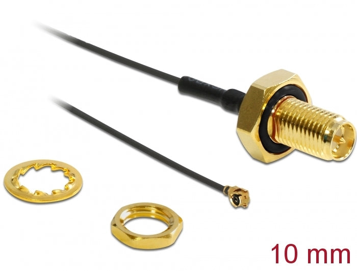 Delock 88458 Antenna Cable Rp-Sma Jack Bulkhead To I-Pex Inc., Mhf® I Plug 1.13