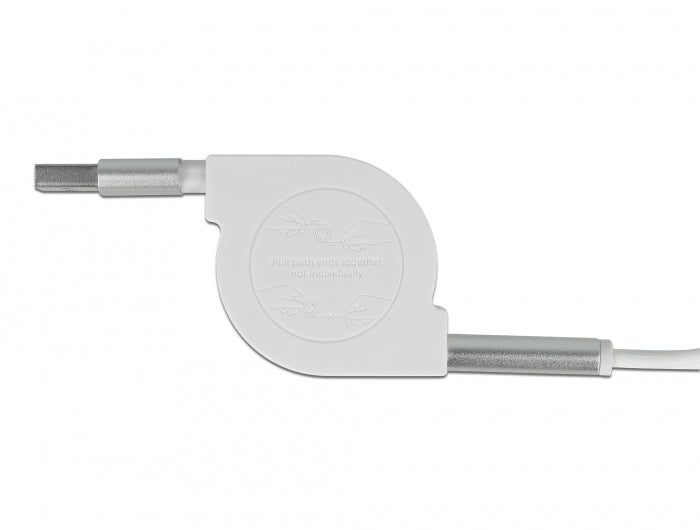 Delock 85850 Usb Type-A 3 In 1 Retractable Charging Cable For Lightning™