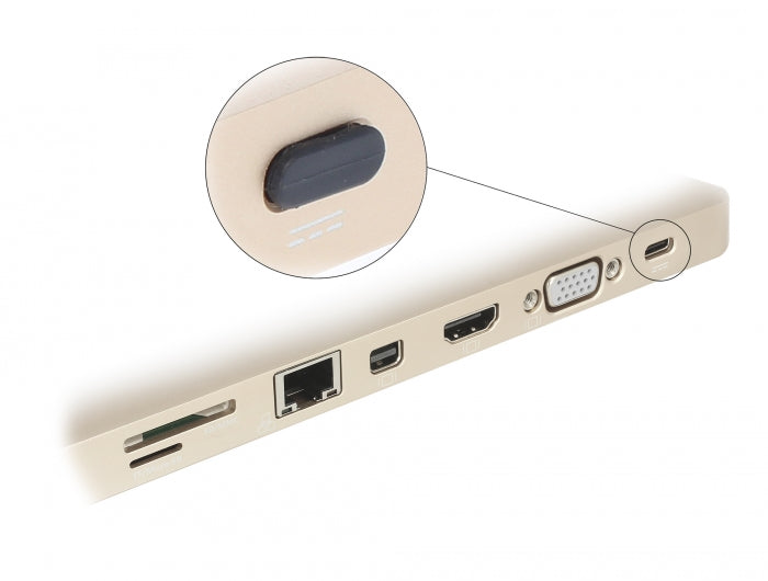 Delock 64014 Dust Cover For Usb Type-C™ Female Without Grip 10 Pieces Black