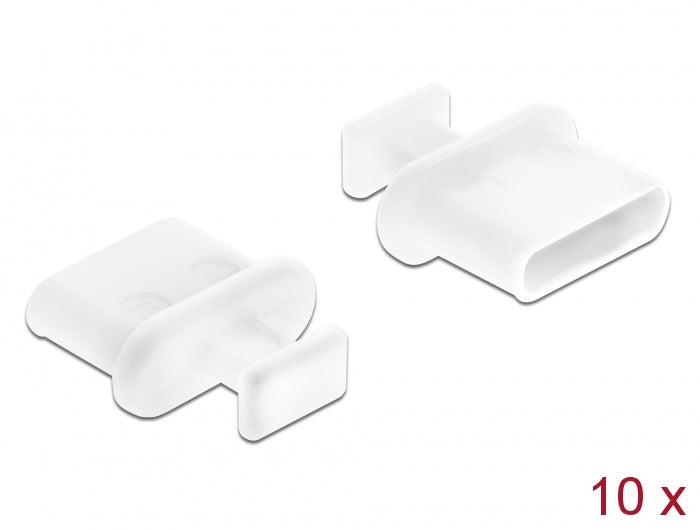 Delock 64094 Dust Cover For Usb Type-C™ Female With Grip 10 Pieces White