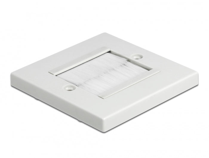 Delock 66495 Cable Management Cover 86 X 86 Mm With White Brush Strips