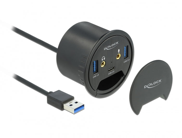 Delock 62794 3 Port In-Desk Hub Usb 1 X Usb Type-C™ And 2 X Usb Type-A