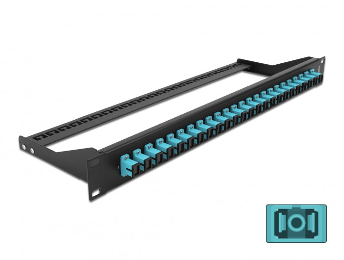 Delock 43383 19″ Fibre Patch Panel 24 Port Sc Simplex Aqua