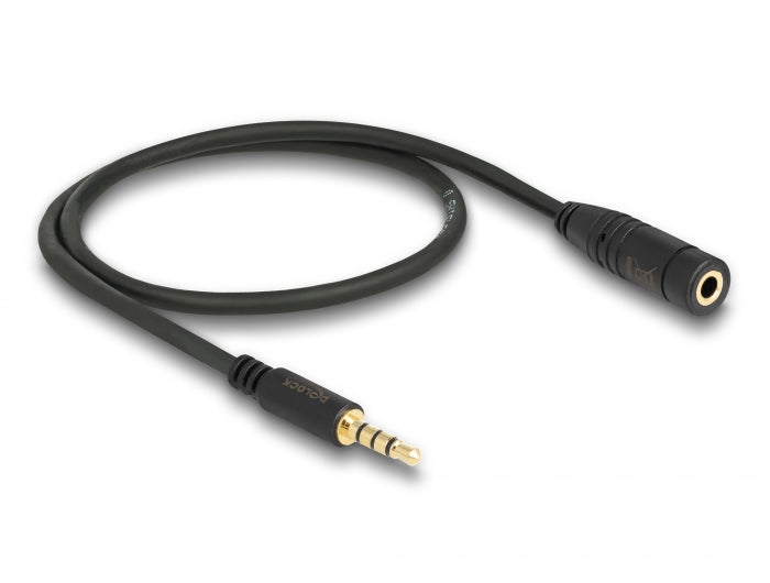 Delock 84716 Stereo Jack Extension Cable 3.5 Mm 4 Pin Male To Female