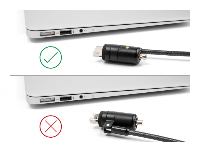 Navilock 20645 Laptop Security Cable For Usb Type-A Port With Key Lock