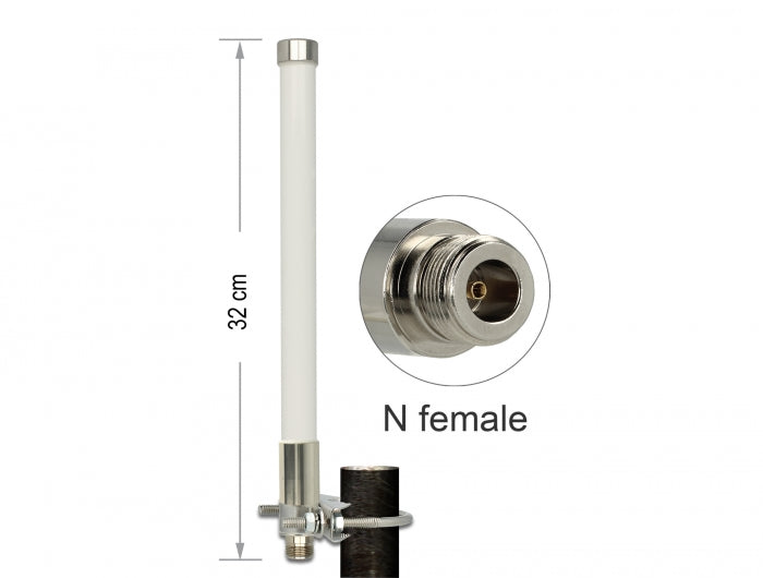 Delock 89583 LoRa 868 MHz Antenna N Jack 3 dBi 32 Cm Omnidirectional