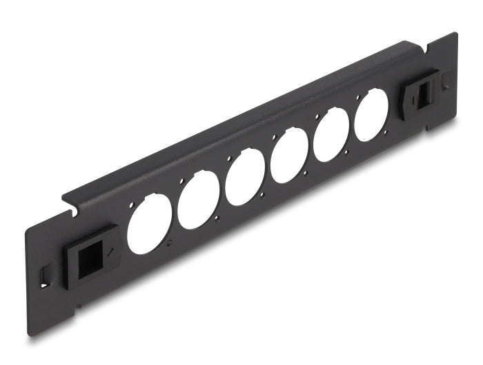 Delock 66899 10″ D-Type Patch Panel 6 Port Tool Free Black