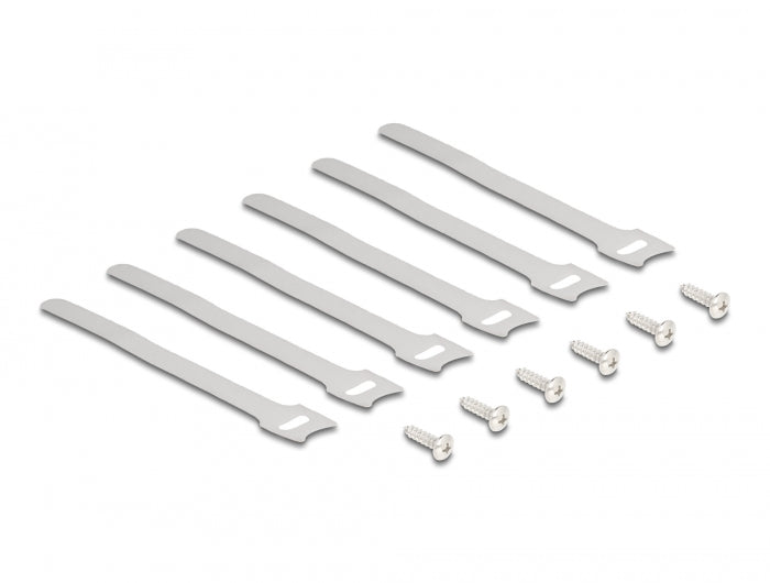 Delock 88031 Cable Holder For Under-Table Mounting Black 2 Pcs Set