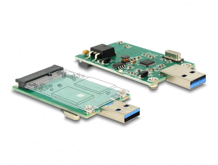 Delock 62681 Converter Usb 5 Gbps Type-A Male > Msata Full Size