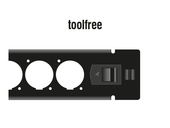 Delock 66899 10″ D-Type Patch Panel 6 Port Tool Free Black
