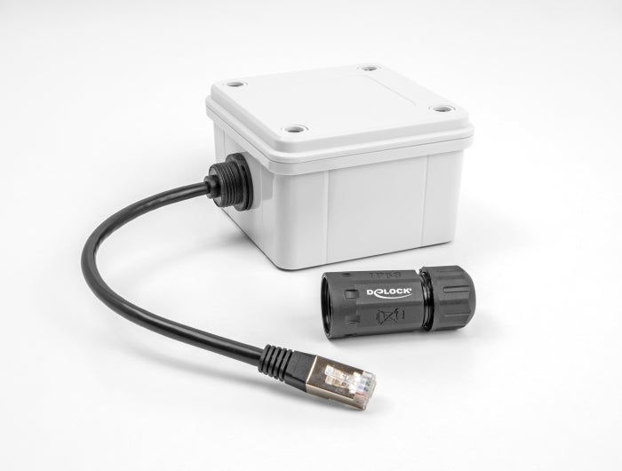 Delock 88147 Cable Rj45 Plug To Rj45 Jack Cat.6A For Built-In With M20 Thread