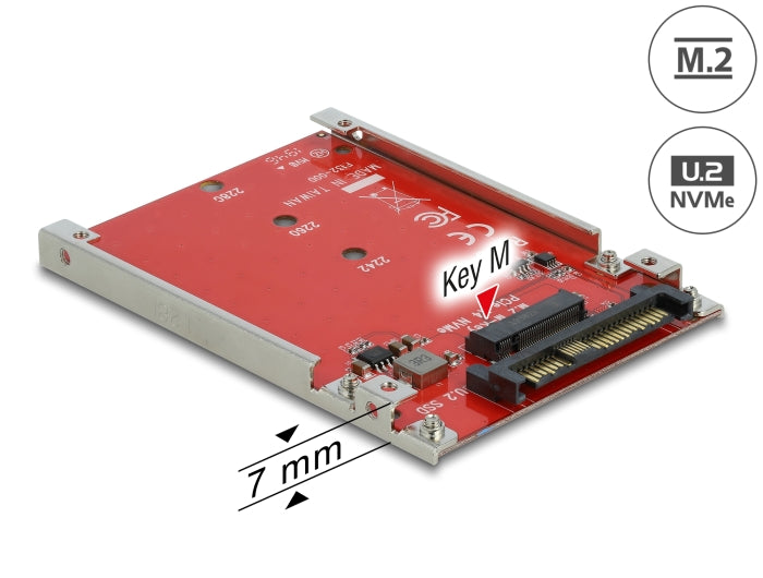Delock 62725 2.5″ Converter U.2 Sff-8639 > M.2 Nvme Key M - 7 Mm