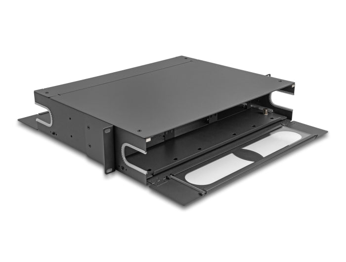 Delock 66752 19″ Fiber Optic Patch Panel With Viewing Window Unequipped 2U