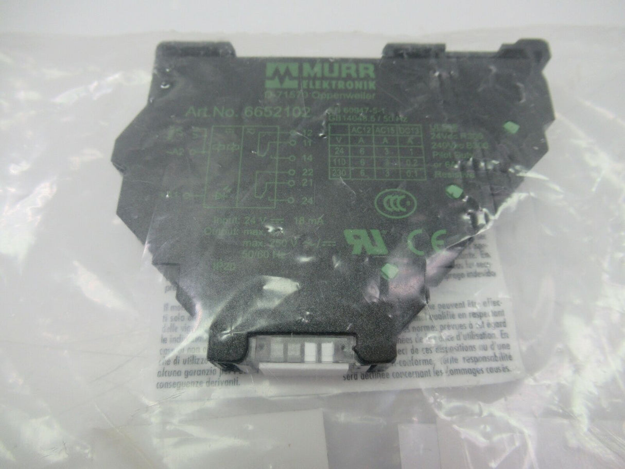 Murrelektronik 6652102 Spring Clamp Terminal 24V DC Input - 250V AC Output