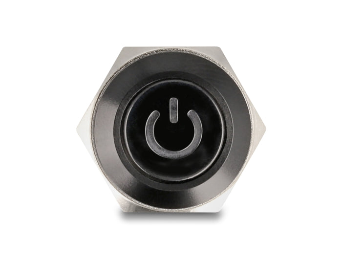 Delock 22013 Push Switch For Installation Black 16 Mm 12 V 5 X Solder Connection