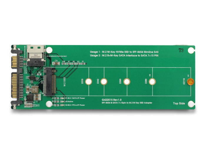 Delock 63953 U.2 Sff-8654 Or Sata Converter To 1 X M.2 Key M Slot
