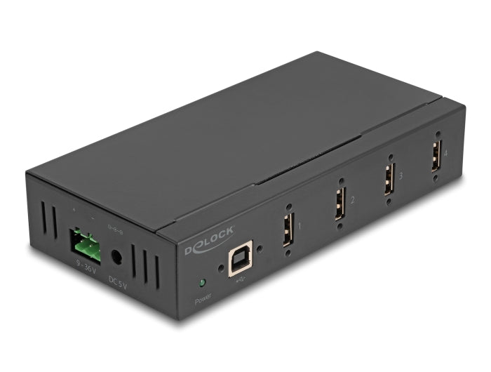 Delock 60686 Industry Hub 4 X Usb 2.0 Type-A With 15 Kv Esd Protection