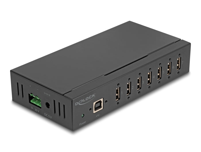 Delock 60687 Industry Hub 7 X Usb 2.0 Type-A With 15 Kv Esd Protection