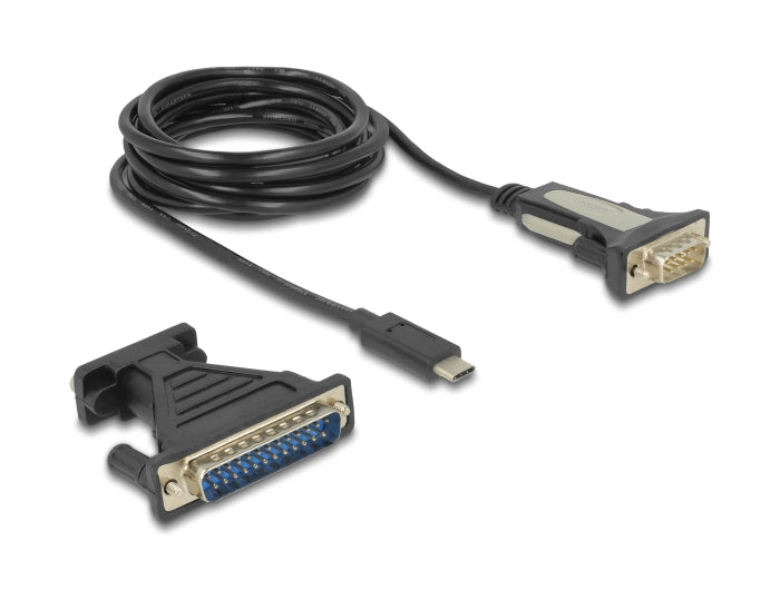 Delock 62904 Adapter Usb Type-C™ > 1 X Serial Db9 Rs-232 + Adapter Db25