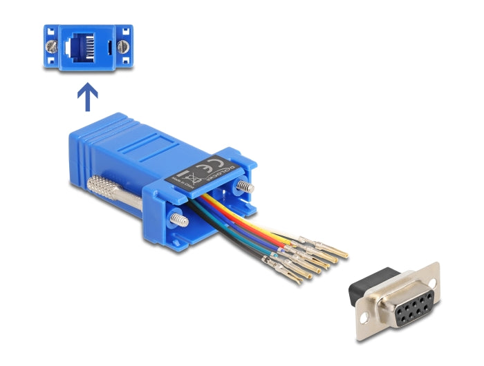 Delock 67080 D-Sub 9 Pin Female To Rj12 Female Assembly Kit Blue