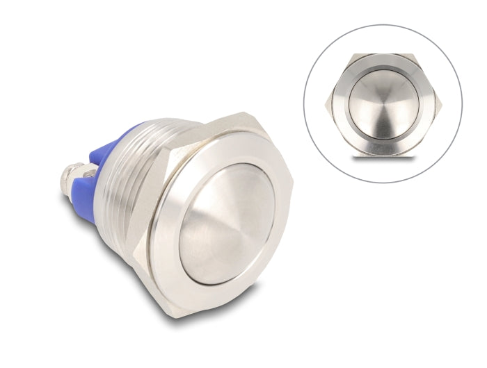 Delock 22041 Push Button For Installation 19 Mm 2 X Screw Terminal Actuator