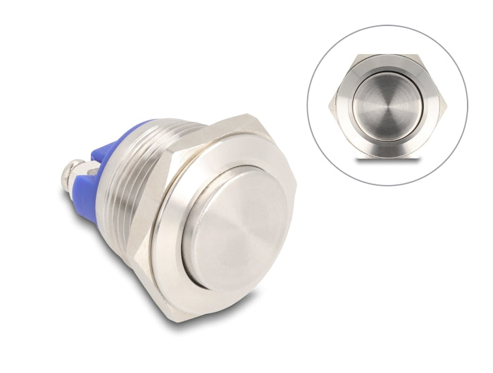 Delock 22042 Push Button For Installation 19 Mm 2 X Screw Terminal Actuator High