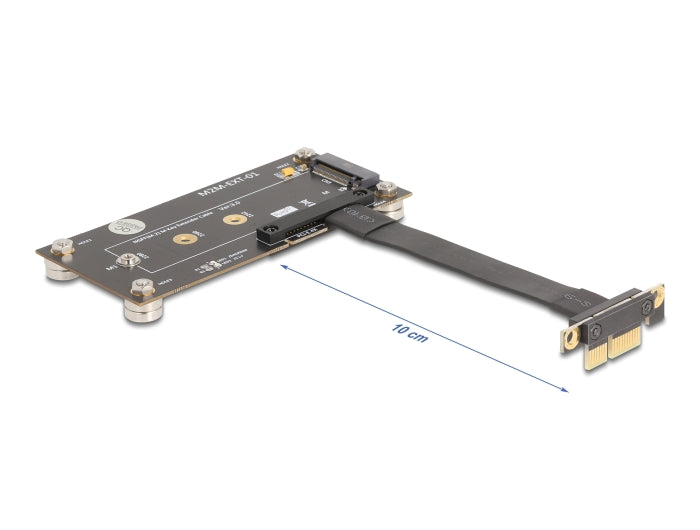 Delock 81503 Adapter Pcie 3.0 X1 Male 90° Angled To M.2 Key M Female