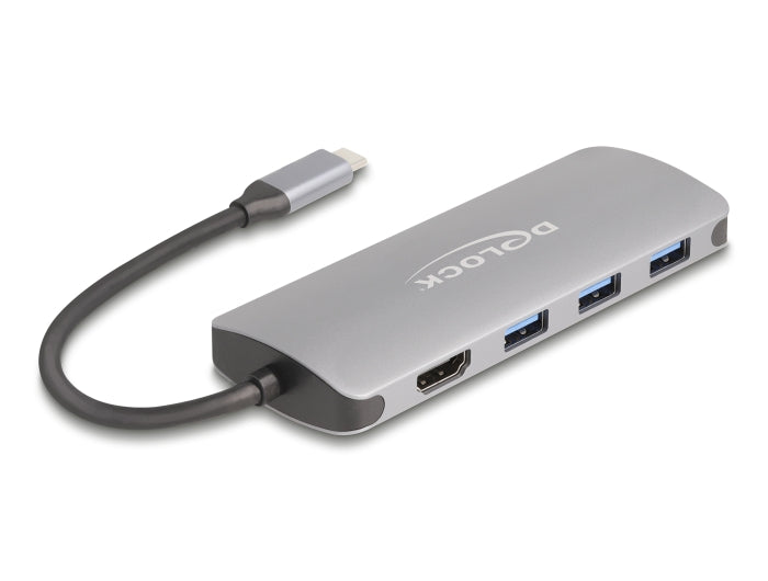Delock 64323 7 Port Usb 10 Gbps Hub And 4K Hdmi Output W/ Usb Type-C Connection