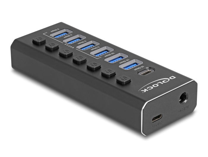 Delock 64326 7 Port Usb Hub With 4 Ports 10 Gbps And 4 Fast Charging Ports