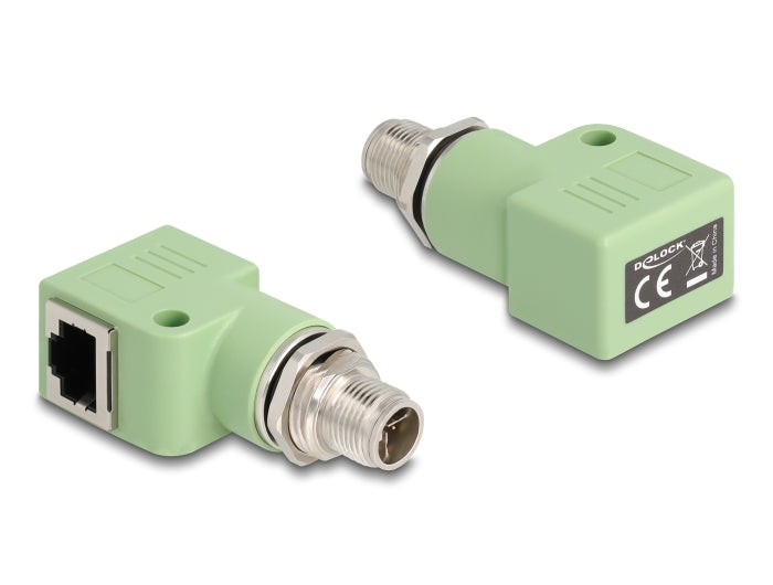 Delock 60683 M12 Adapter X-Coded 8 Pin Male To RJ45 Jack Cat.5E