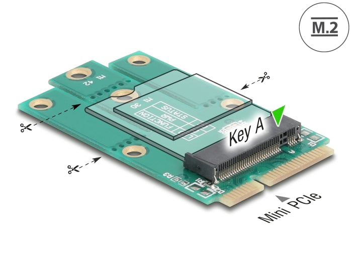 Delock 64339 Adapter Mini Pcie Male To M.2 Key A Slot