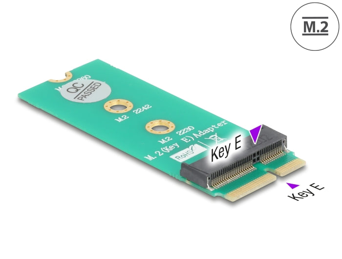 Delock 64340 Adapter M.2 Key E Male To M.2 Key E Slot - Port Saver And Extension