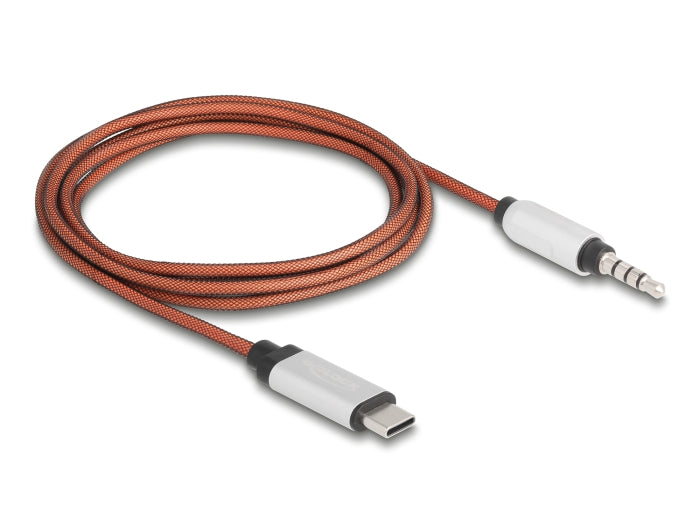 Delock 81288 Aux Cable Usb Type-C™ Male To Stereo Plug 3.5 Mm 4 Pin 1.2 M