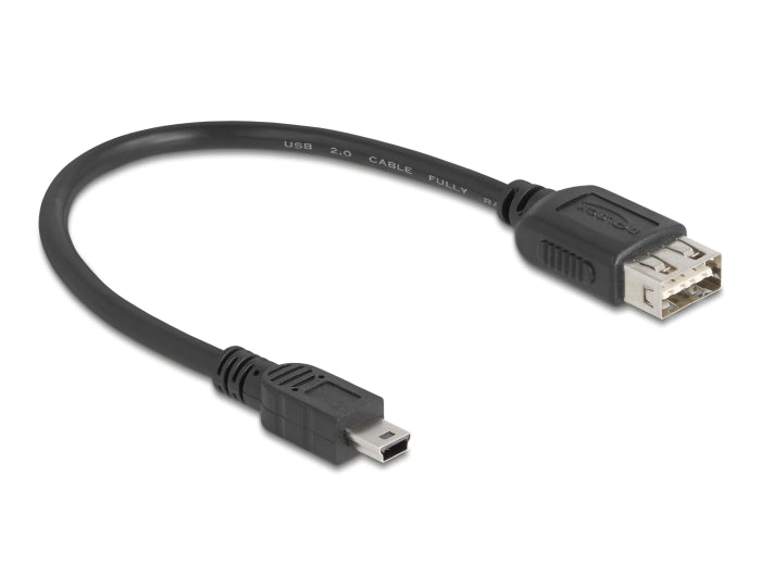 Delock 81522 Usb 2.0 Cable Usb Type Mini-B Male To Easy Usb Type-A Female