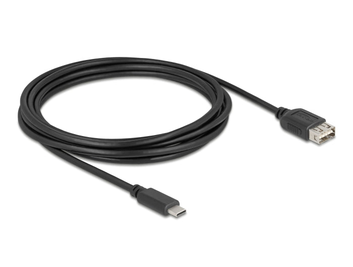 Delock 81538 Usb 2.0 Cable Usb Type-C™ Male To Easy Usb Type-A Female 3 M