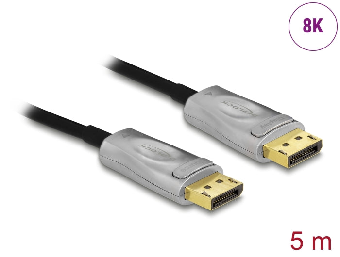 Delock 85879 Active Optical Cable Displayport 1.4 8K 5 M